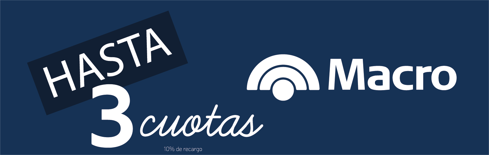 Hasta 3 cuotas con Banco Macro